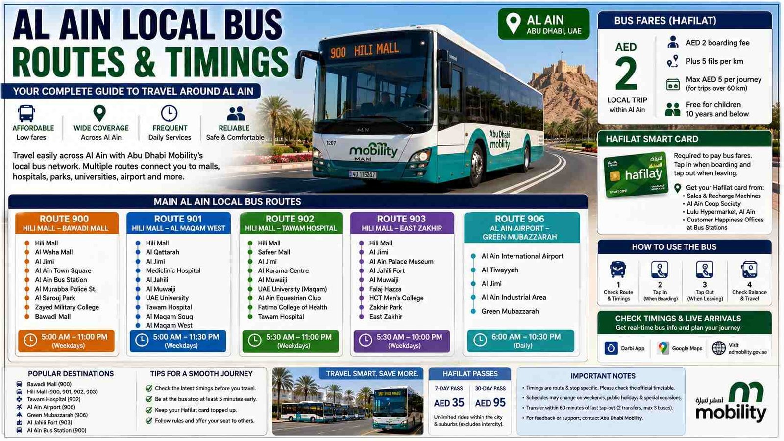 Al Ain Local Bus Routes and Timings